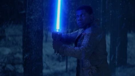 finn star wars lightsaber|john boyega lightsaber video.